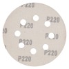 Круг абразивный на ворсовой подложке под "липучку", перфорированный, P 220, 125 мм, 5 шт Matrix 73809