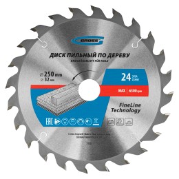 Gross Пильный диск по дереву 250 x 32/30 x 24Т 73335