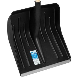 Сибртех Лопата для уборки снега пластиковая, 420 х 425 х 1550 мм, деревянный черенок, Россия, 61580