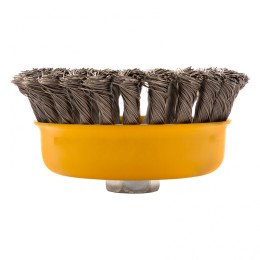 Denzel Щетка для УШМ, 125 мм, "Чашка", крученая нержавеющая проволока 0.5 мм, М14 746273