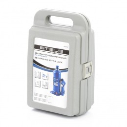 Stels Домкрат гидравлический бутылочный, 2 т, h подъема 178-338 мм, в пластиковом кейсе 51172