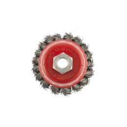 Matrix Щетка для УШМ, 75 мм, М14, "чашка", двухрядная, крученая проволока 0.5 мм 74681