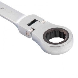 Matrix Ключ комбинированный трещоточный, 21 мм, CrV, шарнирный, зеркальный хром 14843