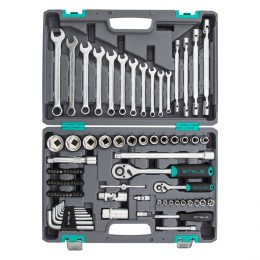 Stels Набор инструментов, 1/2, 1/4, CrV, пластиковый кейс 88 предметов 14109