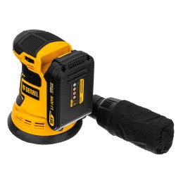 Denzel Машина шлифовальная эксцентриковая аккумуляторная COS-125, 18В Li-Ion 28470