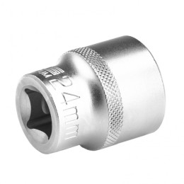 Stels Головка торцевая, 24 мм, двенадцатигранная, CrV, под квадрат 1/2, хромированная 13669