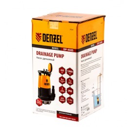 Denzel Дренажный насос для чистой и грязной воды DP450S, 450 Вт, напор 6 м, 12000 л/ч 97267