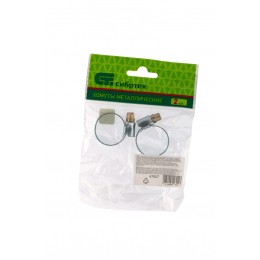 Сибртех Хомуты металлические, Стандартное болтовое крепление 16-27 мм, 2 шт, ширина 9 мм 47657