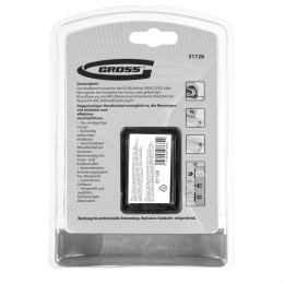 Gross Рулетка "Doppelhaken",10 м x 25 мм,двухсторонний зацеп,Нейлон,двусторонняя шкала,автоматическая фиксация 31126