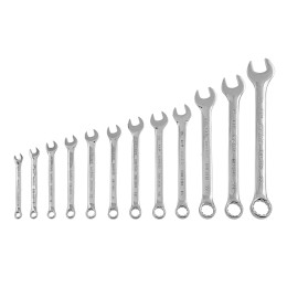 Matrix Набор ключей комбинированных, 6-22 мм, 12 шт, CrV, полированный хром 15426