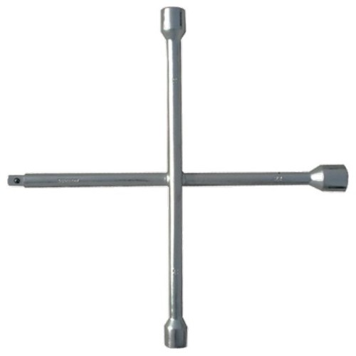 Ключ-крест баллонный, 17 х 19 х 21 мм, под квадрат 1/2, толщина 14 мм Сибртех 14258