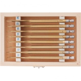 Matrix Набор сверл перовых по дереву, 10-12-14-16-18-20-22-25 мм, 8 шт, деревянный кейс 70441