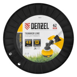 Denzel Леска для триммера двухкомпонентная квадрат, 4,0мм х 62м, на DIN катушке EXTRA CORD 96821