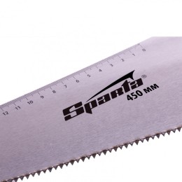 Sparta Ножовка по дереву, 450 мм, 7-8 TPI, каленый зуб, линейка, деревянная рукоятка 231875