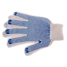 Сибртех Перчатки х/б, ПВХ покрытие, "Точка", 7 класс Россия 67772