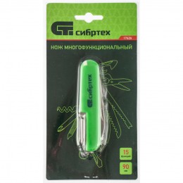 Сибртех Нож многофункциональный, компактный размер, 15 функций, 90 мм 17626