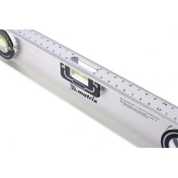 Matrix Уровень алюминиевый Рельс , 400 мм, 3 глазка (1 поворотный) 34020