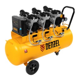 Denzel Компрессор безмасляный, малошумный DLS 2250/100, 2250 Вт, 3x750, 100 л, 410 л/мин блок управления 58029
