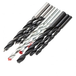 Sparta Набор сверл по бетону 5-6-8 мм, металлу 5-6-8 мм, дереву 5-6-8 мм, 9 шт, цилиндрический хвостовик 725055