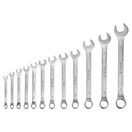 Stels Набор ключей комбинированных 6-22 мм, 12 шт, CrV, матовый хром 15421