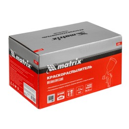 Matrix Краскораспылитель HP пневмат. с верхним бачком V= 0,6 л, сопло диаметром 1.7 мм 57321