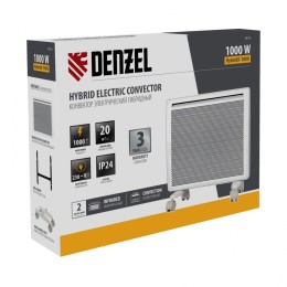 Denzel Конвектор гибридный электрический HybridX-1000, ИК нагреватель, цифровой термостат// 98118