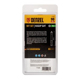 Denzel Бита PZ2х90, сталь S2, цилиндр., 10 шт. Е 6,3 11645