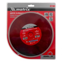 Matrix Диск алмазный, отрезной сплошной, 230 х 25.4 мм, мокрая резка Professional73192