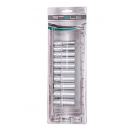 Stels Набор удлиненных торцевых головок 3/8, шестигранные, CrV, 10 шт, 8-19 мм 13604