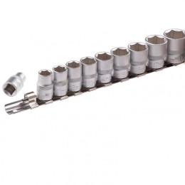 Stels Набор торцевых головок, 3/8, шестигранные, CrV, 10 шт, 8-19 мм 13601