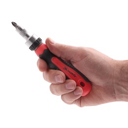 Matrix Отвертка реверсивная с набором бит и насадок торцевых, CrV, 1/4, 16 шт 11332