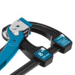 Gross Струбцина реечная быстрозажимная 8, металлический корпус, рычажный храповой механизм, 200 мм 20719