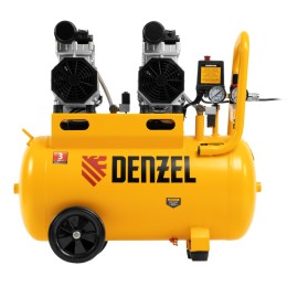 Denzel Компрессор безмасляный, малошумный DLS 1500/50, 1500 ВТ, 2x750, 50 л, 260 л/мин 58027
