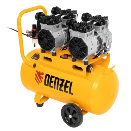 Denzel Компрессор безмасляный, малошумный DLS 2200/50, 2200 Вт, 2x1100, 50 л, 380 л/мин 58031