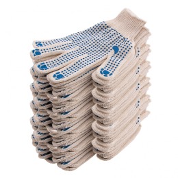 Сибртех Перчатки х/б, ПВХ покрытие, "Точка", 10 класс Россия 67785