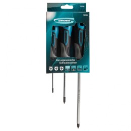 Gross Набор отверток PH, 3 шт, S2, трехкомпонентная рукоятка 12166