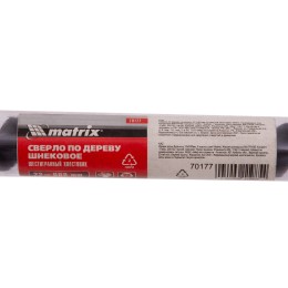 Matrix Сверло по дереву шнековое, 22 х 600 мм, шестигранный хвостовик 70177