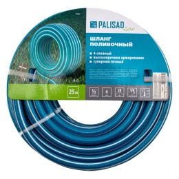 Palisad Шланг поливочный армированный, 4-х слойный, 1/2", 25 м, Luxe 67636