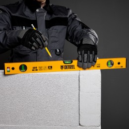 Denzel Уровень алюминиевый, 600 мм, фрезерованный, 3 глазка 33681