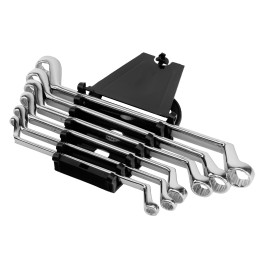 Matrix Набор ключей накидных 6 шт, 6-17 мм, CrV, Elliptical, зеркальное хромирование 15336