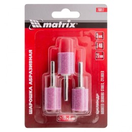 Matrix Шарошка абразивная, цилиндр, 19 x 25 x 6 мм, F46, 3 шт 76017