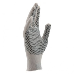 Сибртех Перчатки Нейлон, ПВХ точка, 13 класс, белые, L Россия 67825