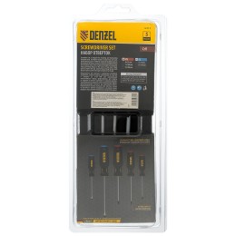 Denzel Набор отверток, 5 пр., CrV, трехкомпонентная рукоятка 12215