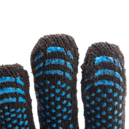 Сибртех Перчатки хлопкоэфирные плюшевые, ПВХ "Точка", 7 кл, 55 гр Россия 67769