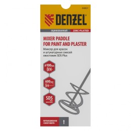 Denzel Миксер для красок и штукатурных смесей, 100 х 600 мм, оцинкованный, хвостовик SDS Plus 848837