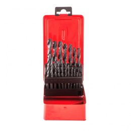 Sparta Набор сверл по металлу, 1-10 мм, (через 0.5 мм +3.2 и 4.8 мм), HSS, 21 шт, металлический бокс, цилиндрический хвостовик 723755