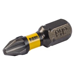 Denzel Бита IMPACT, PH2x25 мм, лазерная обработка шлица, сталь S2, 10 шт., Е 6,3 11685