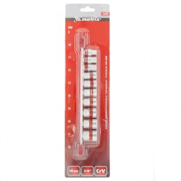 Matrix Набор универсальных торцевых головок 3/8", Spline, CrV, 8-19мм, 10 штук 13593