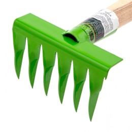 Сибртех Грабли витые 6 - зубые, 120 х 390 мм, стальные, деревянная рукоятка, Агроном, Россия, 61758