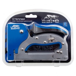 Барс Степлер металлический, регулировка удара, двухкомпонентная рукоятка, тип скобы: 53, 4-14 мм 40003